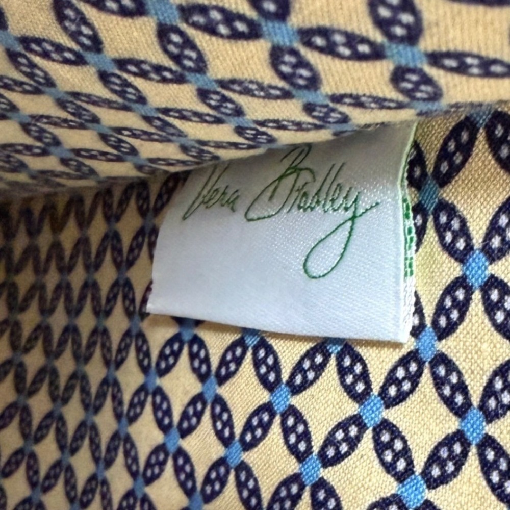 Vera Bradley Bali Blue Tiki Tote Rattan Straw Beach Bag Retired 2009 - Picture 11 of 16